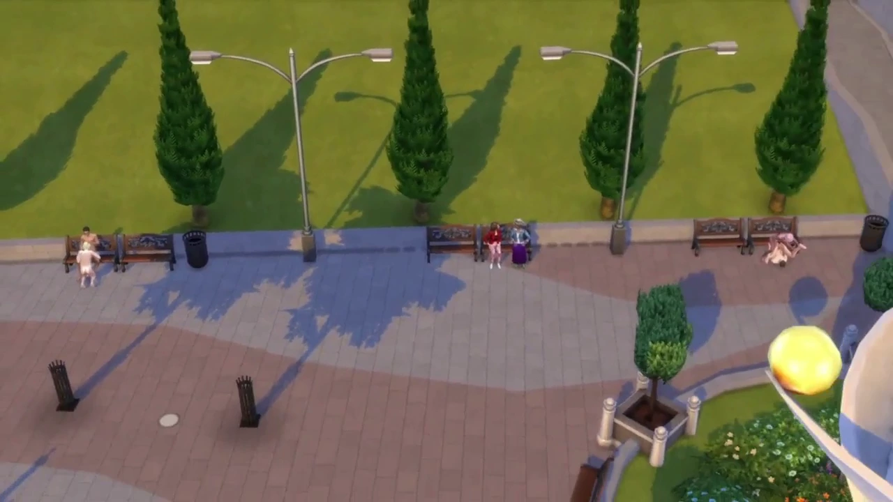 Sims 4 Gay Couple Fucking in the Park porn video